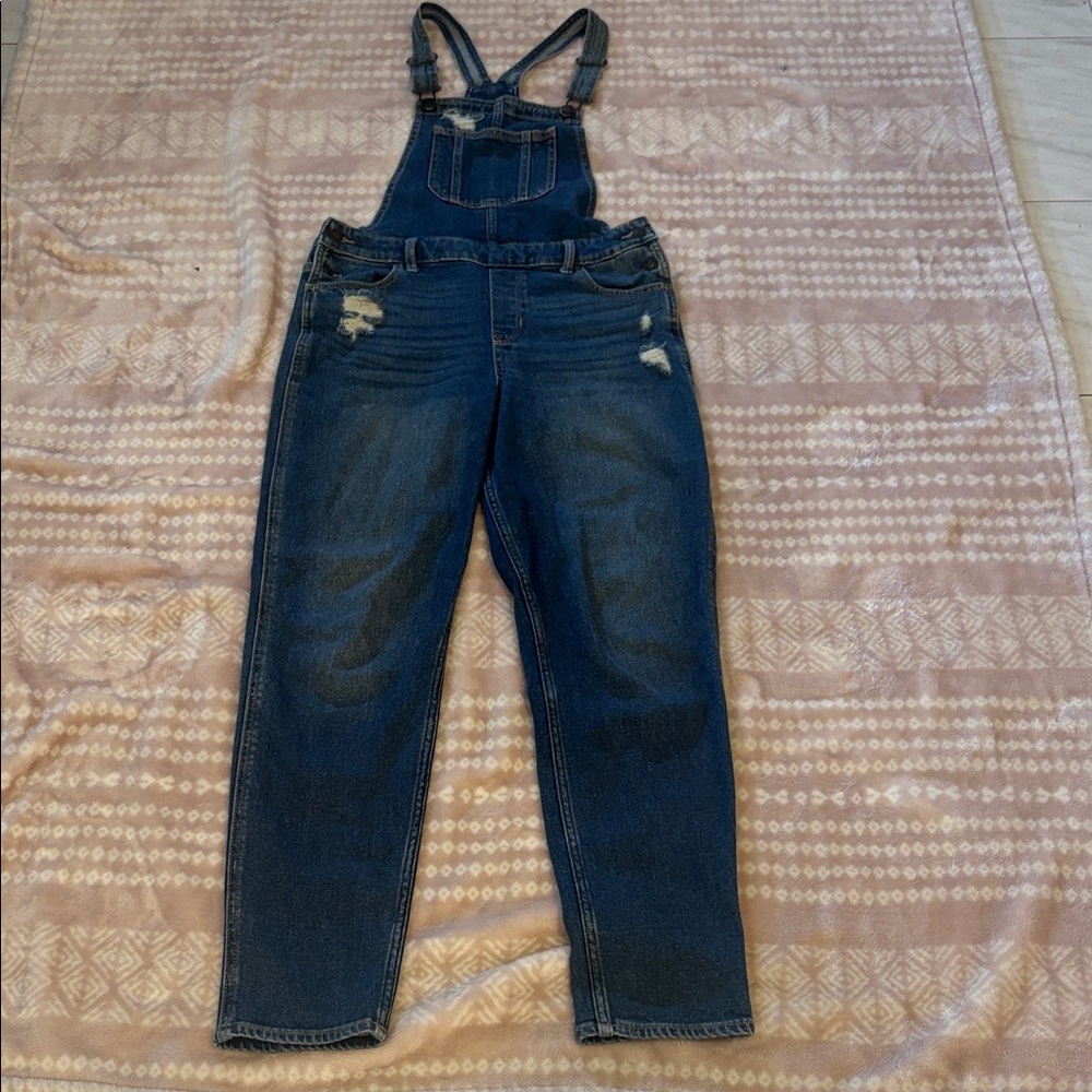 Hollister Dark Blue Denim Overalls